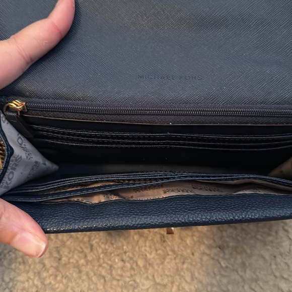 Michael Kors Crossbody Bag Size OS Color Blue Gold - Picture 9 of 13